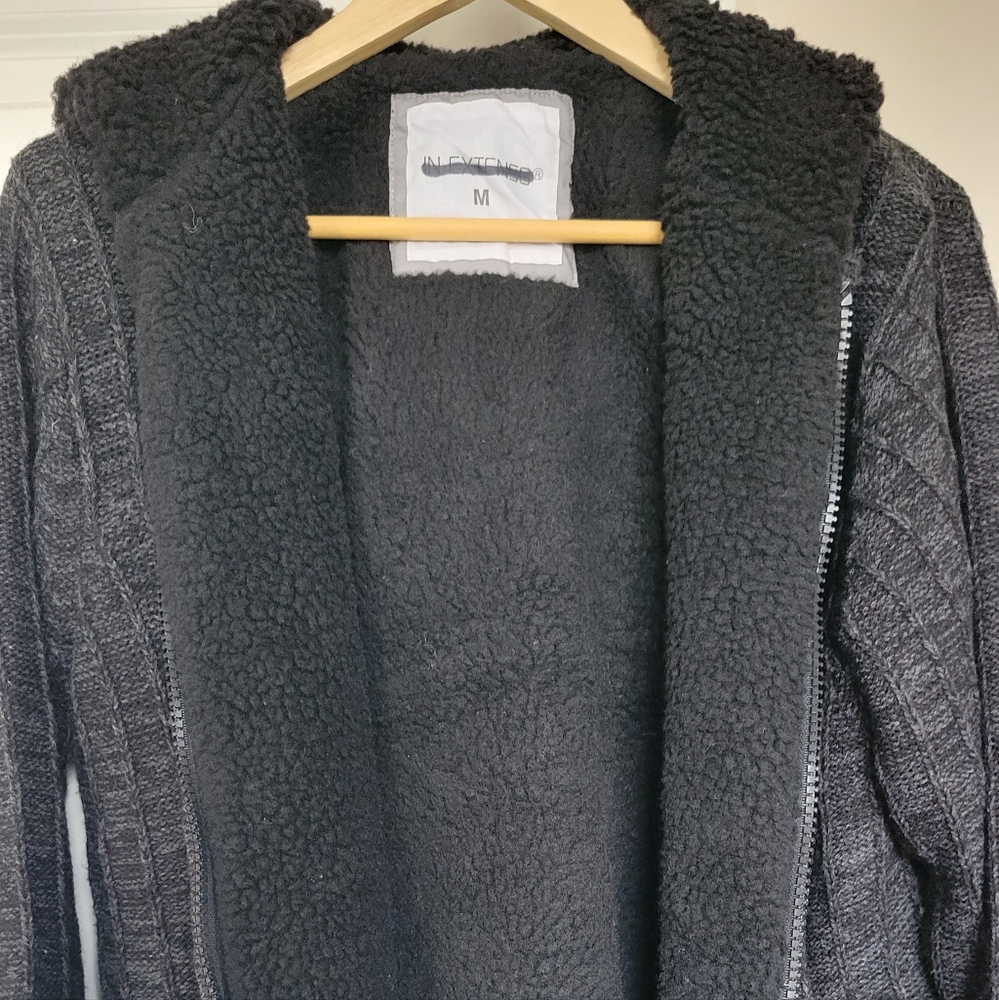 Men's hoody jacket, size medium,  very soft on the inside